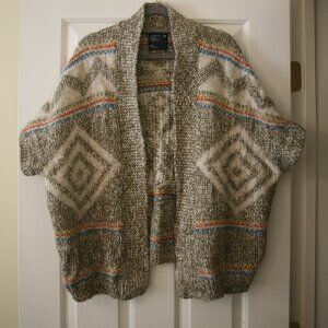 American Eagle Outfitters Short Sleeve Chunky Knit Cardigan Sweater, Size M